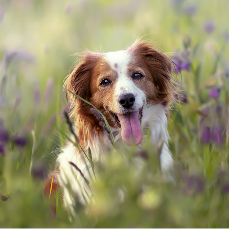 Dog in field