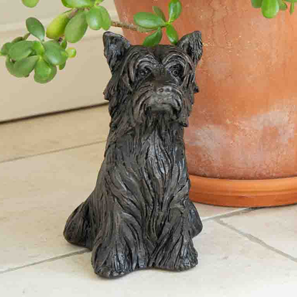 Cast dog urn westie