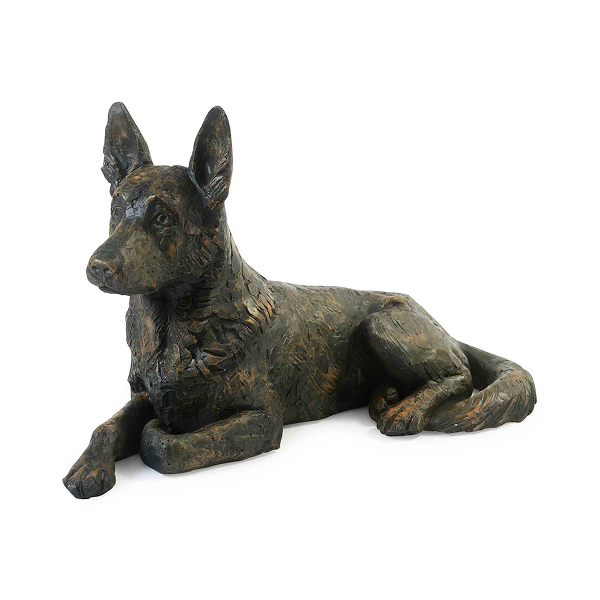 Cast dog urn german shepherd